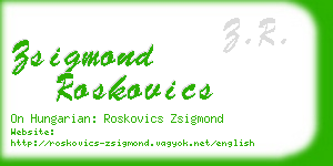 zsigmond roskovics business card